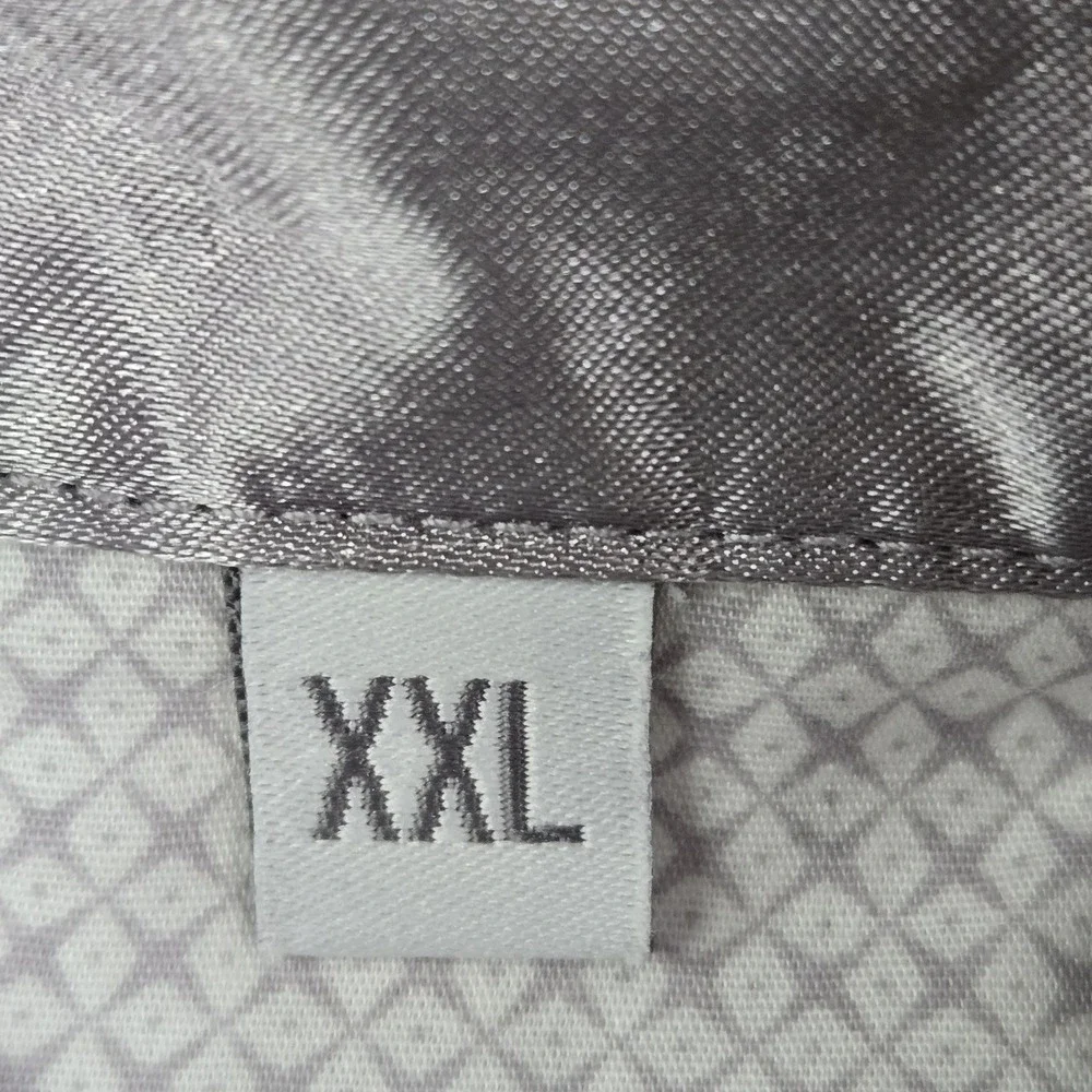 7 Diamonds‎ Men Button Up Shirt XXL Gray Geometric Long Sleeve
